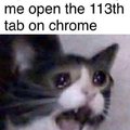 My RAM watching me open the 113th tab on Chrome