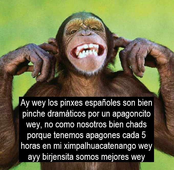 ayyy como lloran los españoles por un apagoncito (capitan lentrolo) - meme