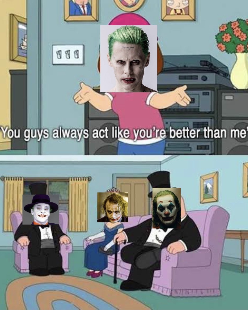 eu nem odeio o coringa do Jored leto kk - meme