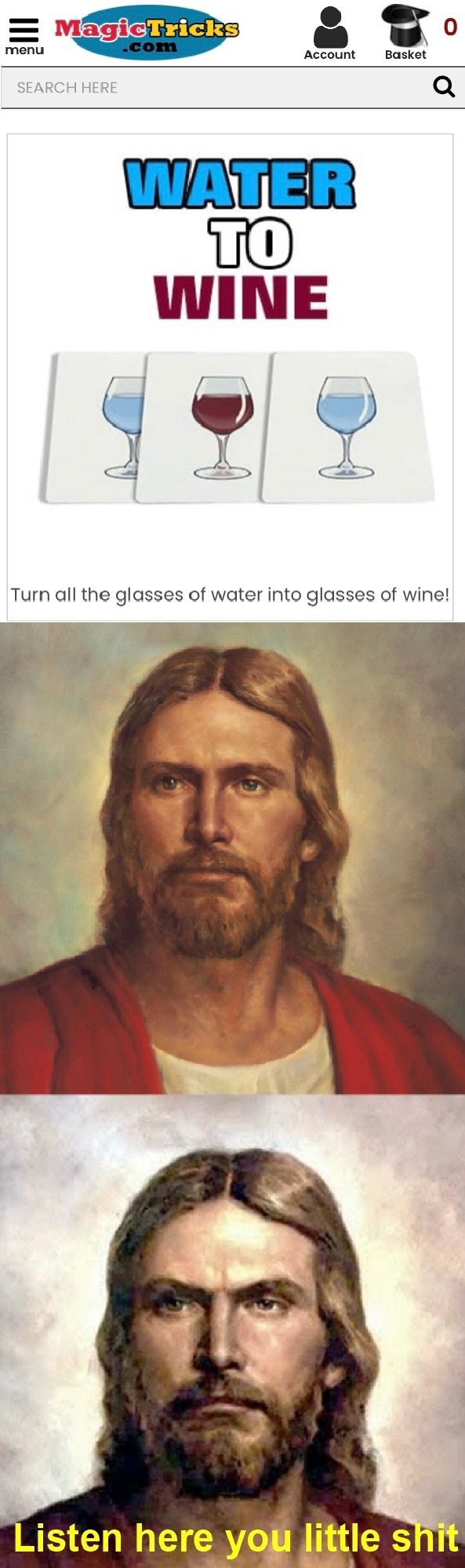 Water to Wine - meme