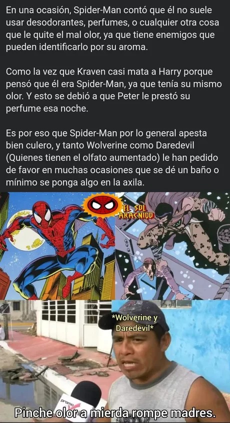 un buen meme de spiderman que no solo divierte sino que informa