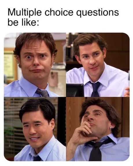 Multiple choice meme