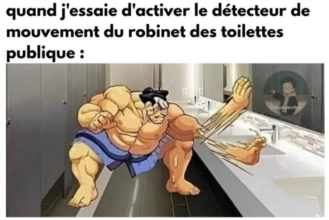 moi en train de faire du kung-fu devant le robinet public - meme