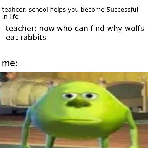 when teachers say school helps you in life - meme