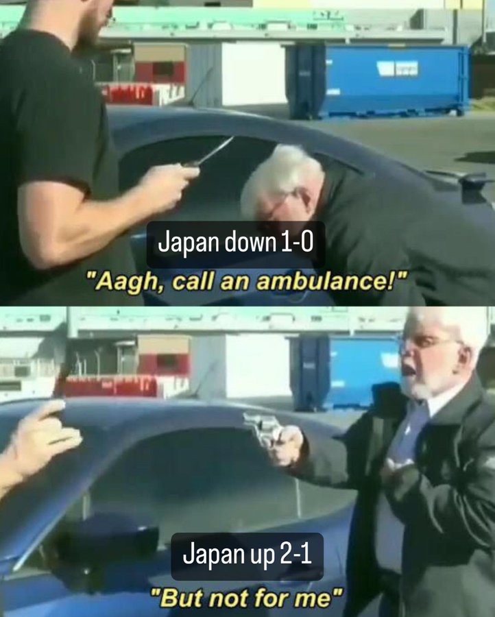 Meme de la derrota de España vs Japón del mundial