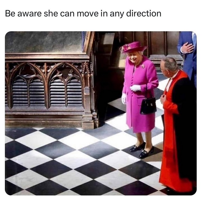 Is that Bishop who’s next to the Queen - meme