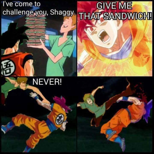 F por Goku Super Sayan god - meme