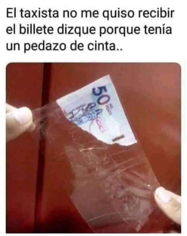 Me lo rechazó :( que mala persona el taxista - meme