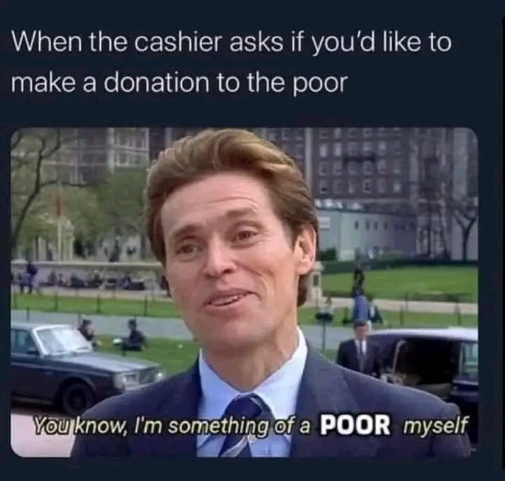 donation to the poor - meme