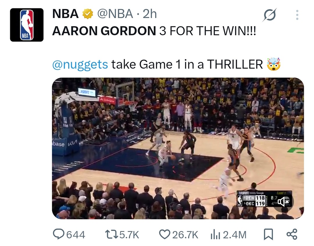 Aaron Gordon said game winner? I gotchu - meme