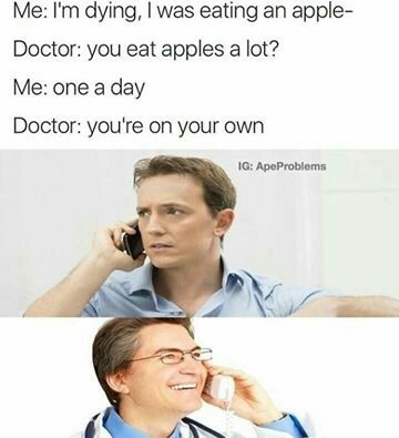 Apple A day :/ - meme