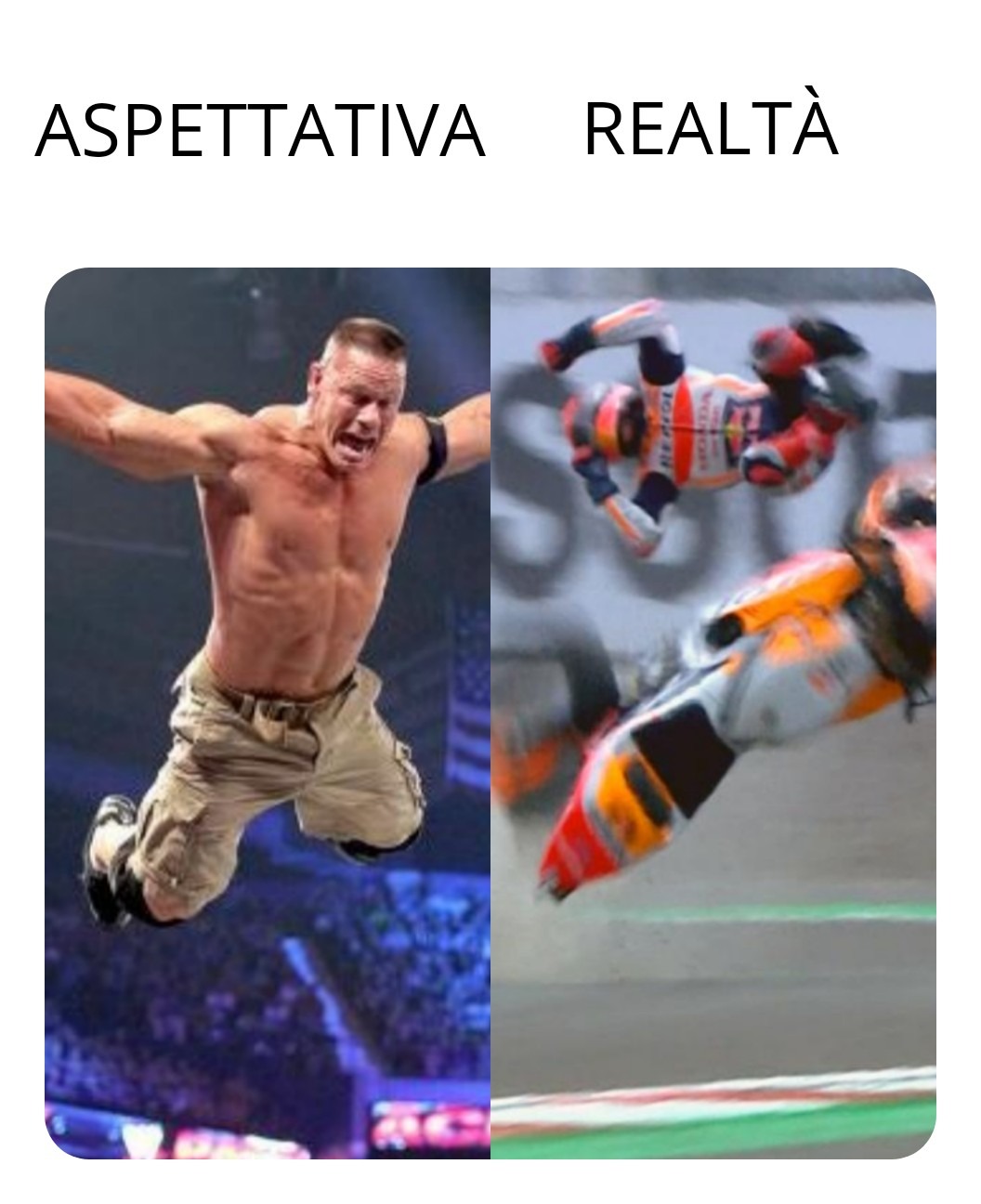 Aspettativa vs realtà - meme