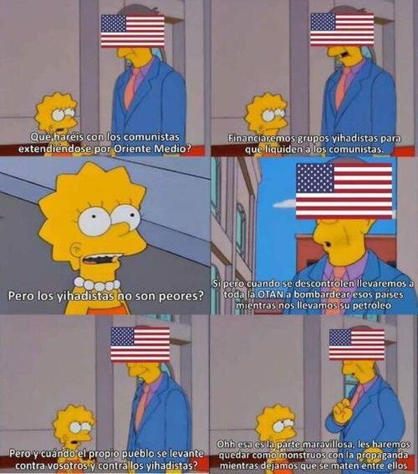 Estrategia estadonunidense sin fisuras - meme