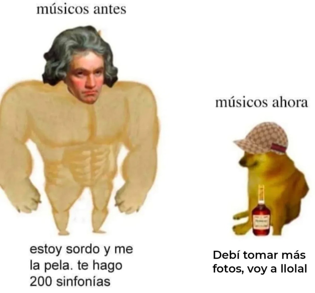músicos basados de la antiguedad - meme