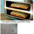 Turn toaster sideways, get grilled cheese