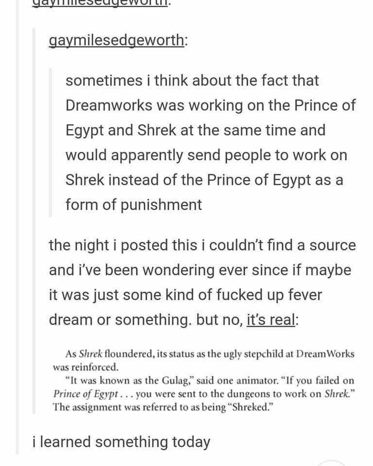 Prince of Egypt Vs Shrek - meme