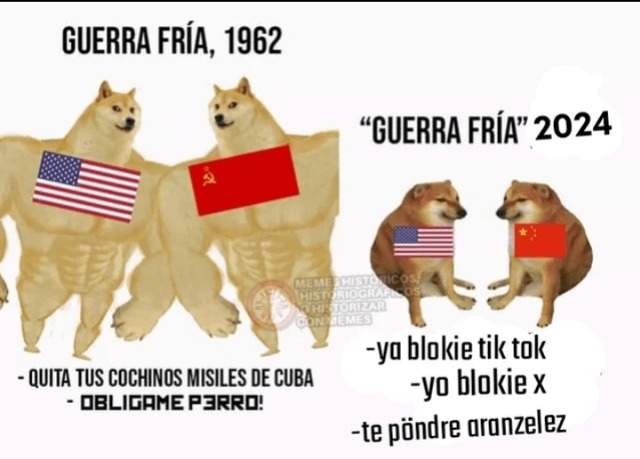 La guerra fría ha cambiado mucho - meme