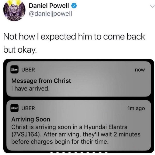 The second coming of Christ - meme