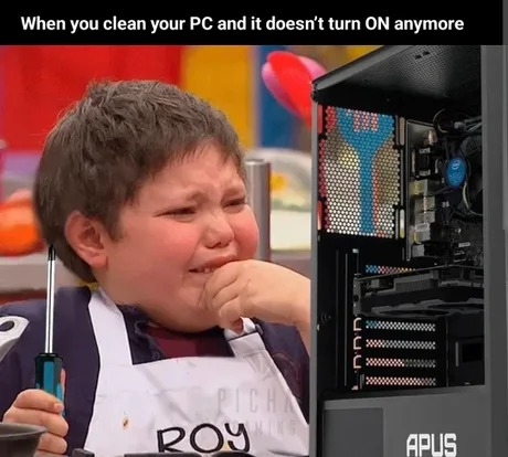 building your own PC - meme