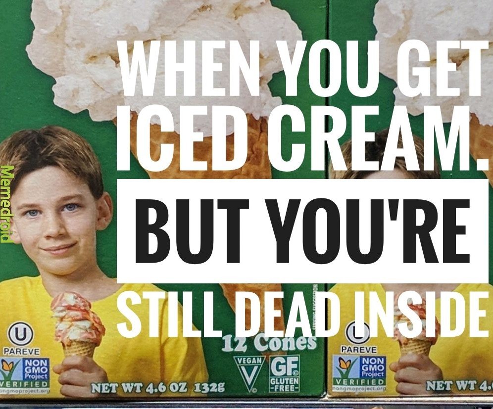 Even iced cream can't save u - meme