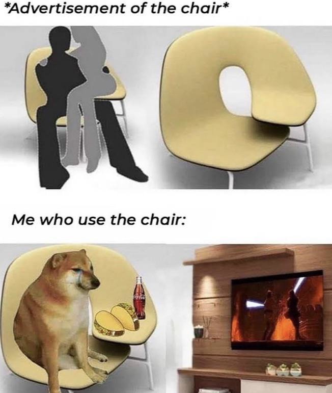 My chair.....my rules - meme