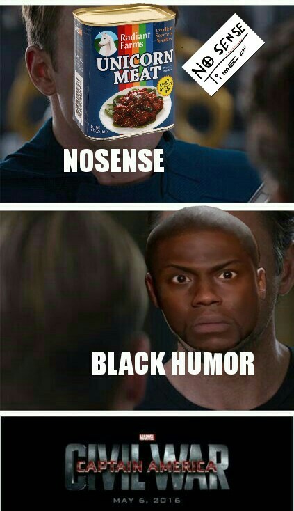 Nosense Vs Black humor epic war - meme