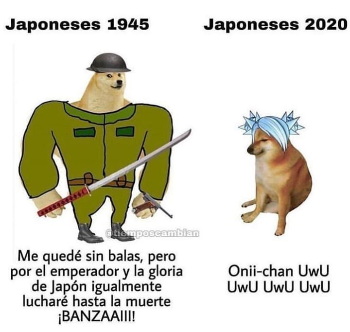 Demonios japoneses antes: feponeses alhoras - iFunny Brazil