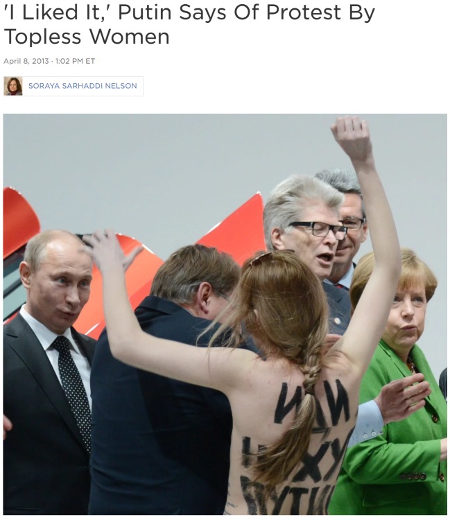 'I liked it,' Putin says of protest by topless French women - meme