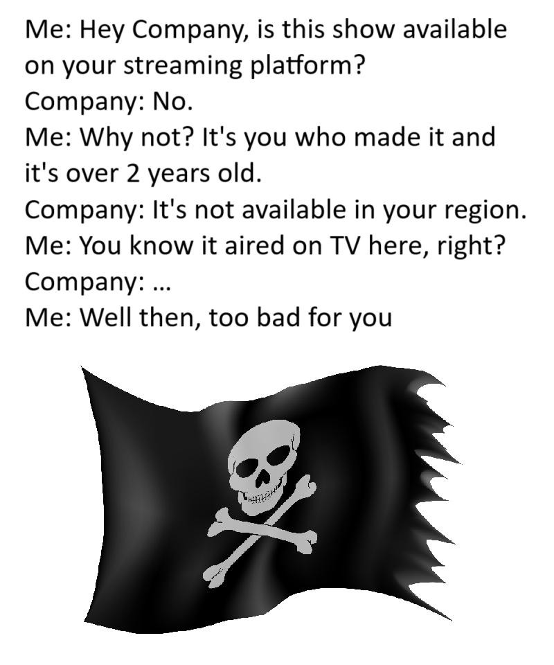 When a streaming service owns the show and still gatekeeps it - meme