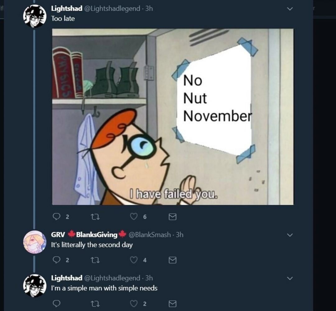 I'm practicing more nut november - meme