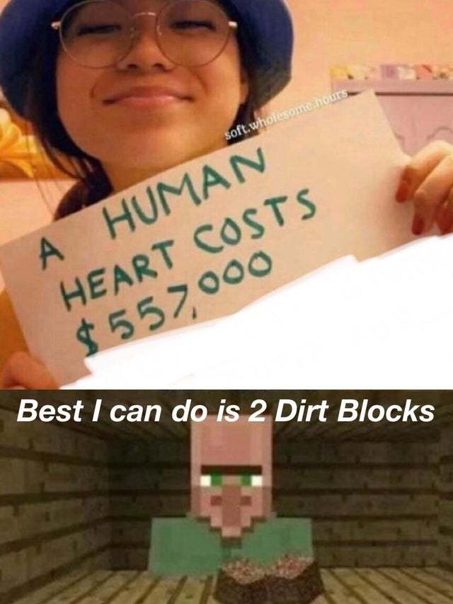 A human heart costs $557,000 - meme