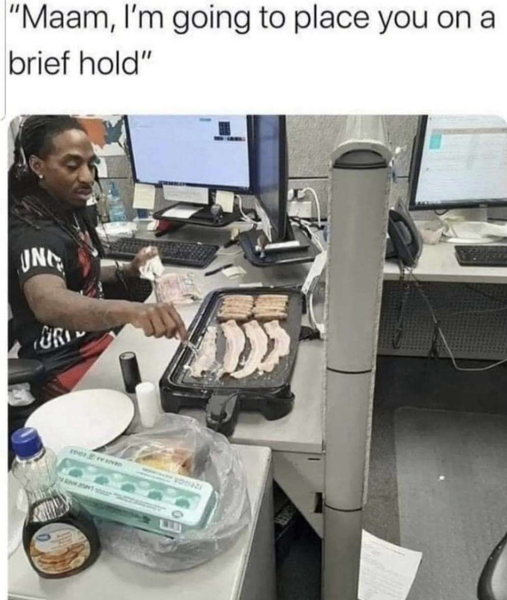 Hold the bacon - meme