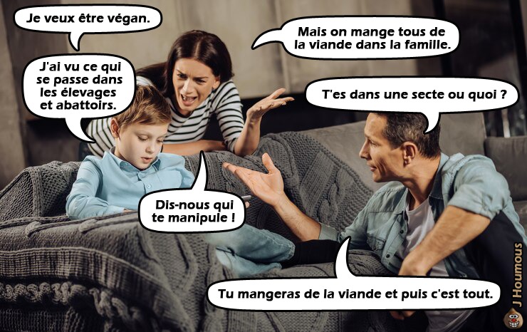 La secte végane - meme