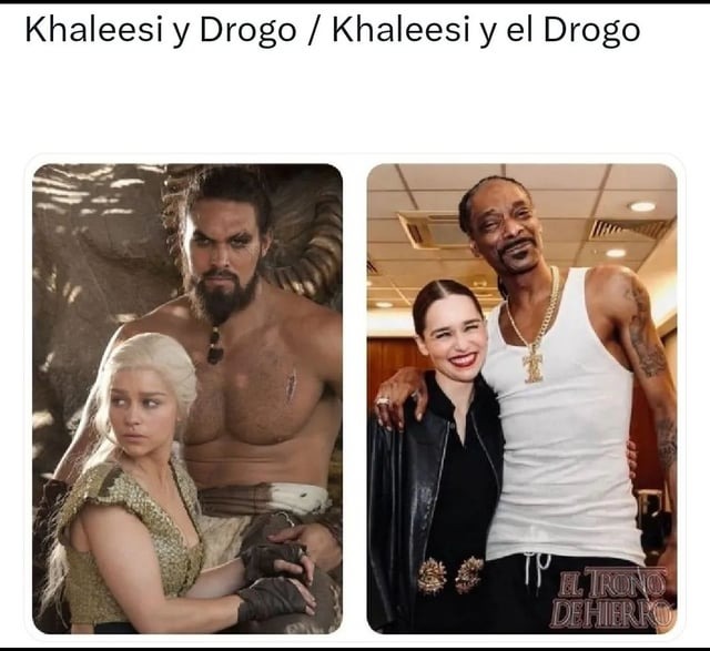 La khaleesi con Khal Drogo - meme