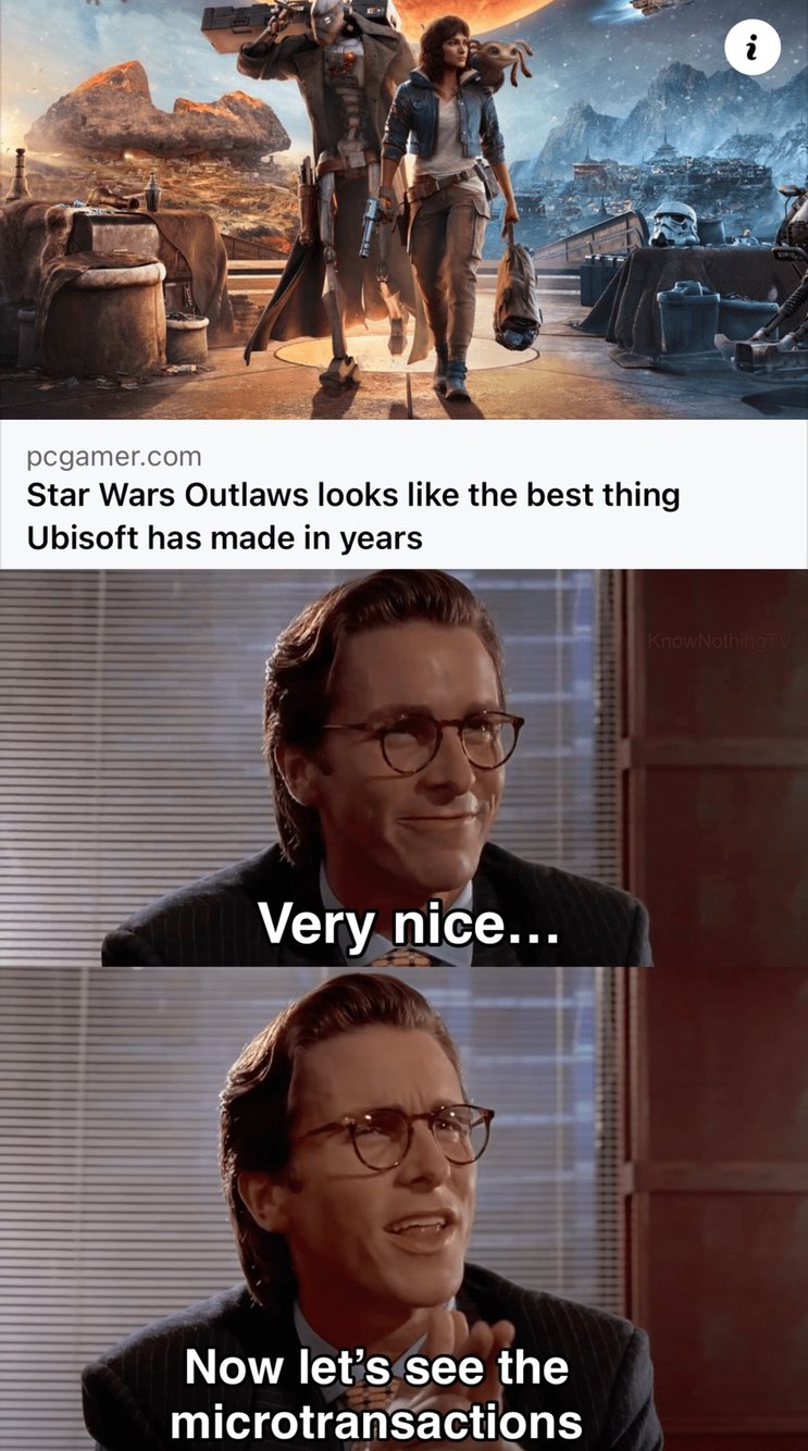 Star Wars Outlaws meme