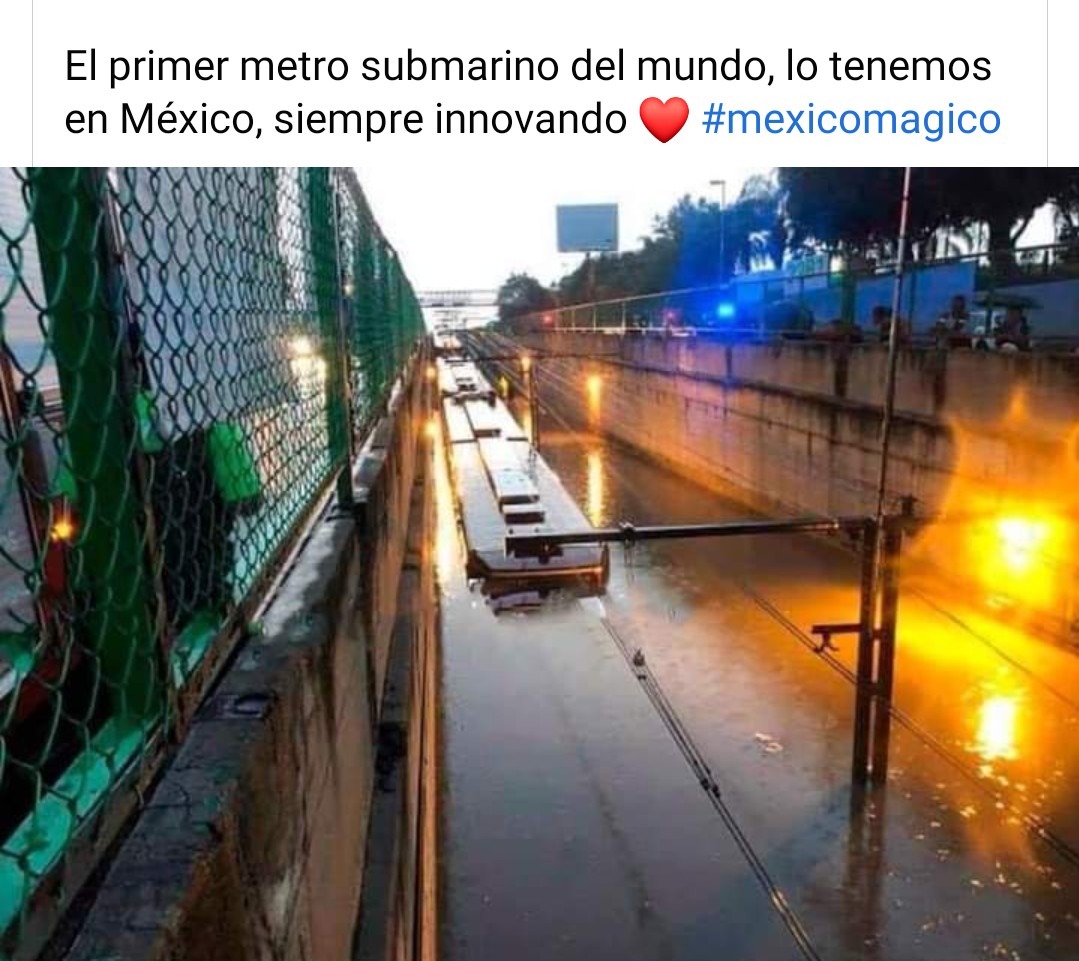 Primer metro submarino en el mundo, México claro - meme