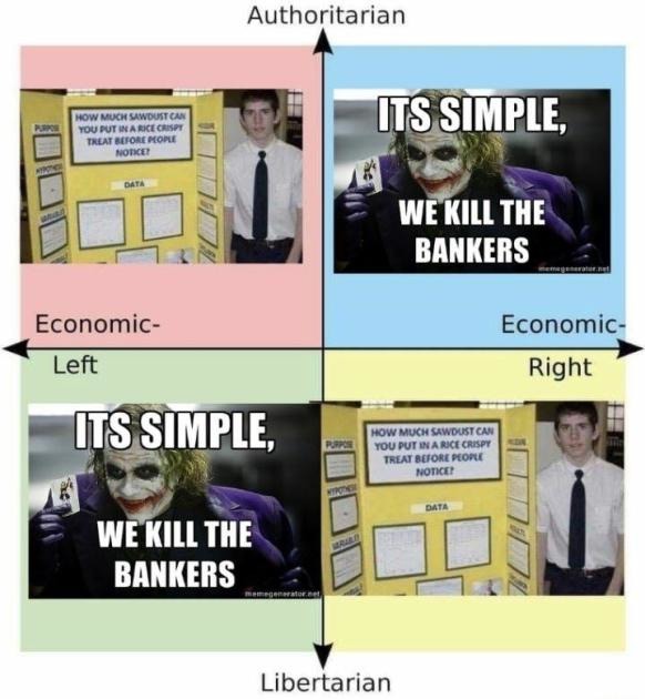 Why can't we all just kill the bankers? - meme