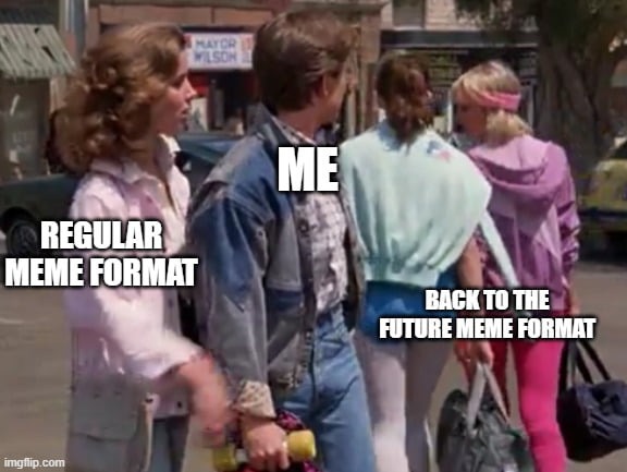 Back to the future meme format