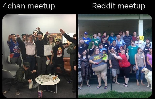 4chan vs reddit meetup - meme