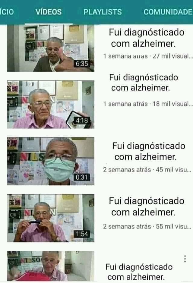 Fui diagnosticado con alzheimer - meme