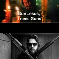 John Wick and Gun Jesus