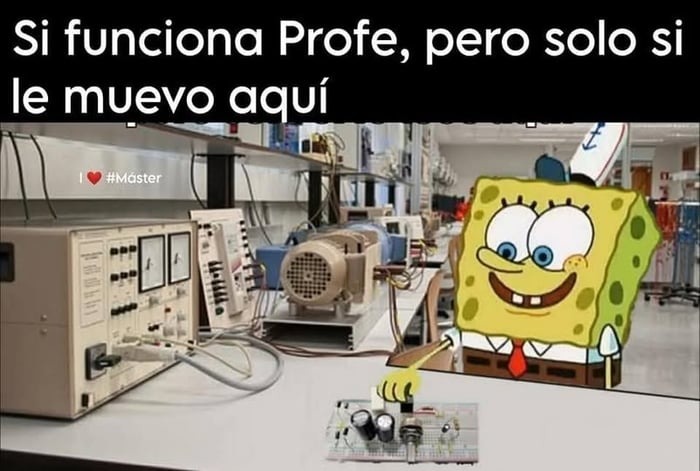 Aprendan La ley de ohm - meme
