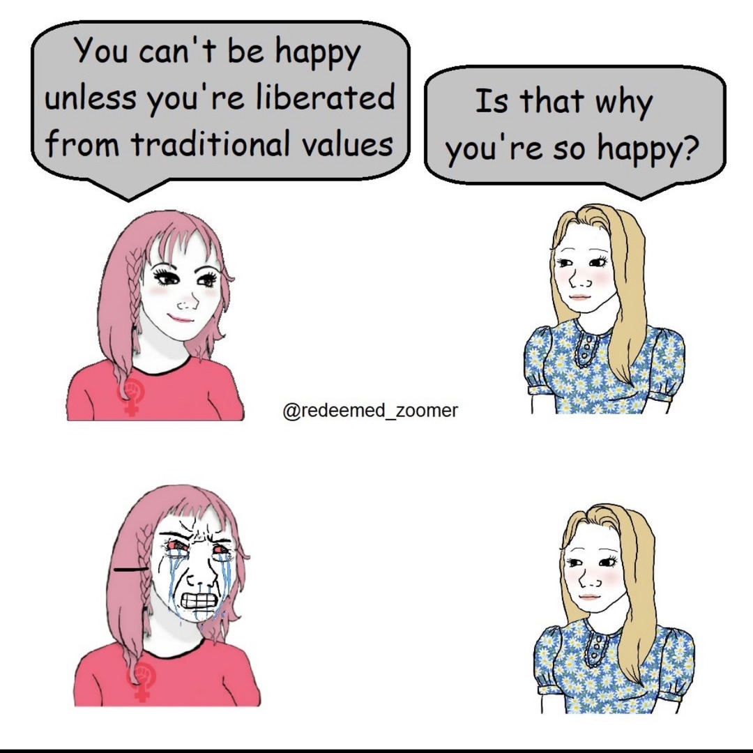 Women are happiest in the kitchen - meme