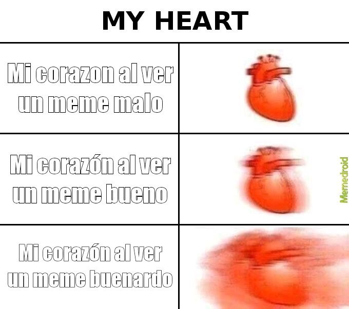 Mi corazón al ver un meme