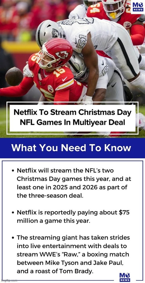 Christmas Day NFL Games in Netflix - meme
