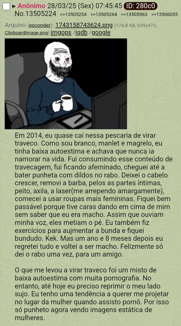 minha sorte é que eu tive pai e figura masculina presente e ativa na minha vida, se não ia acabar assim - meme