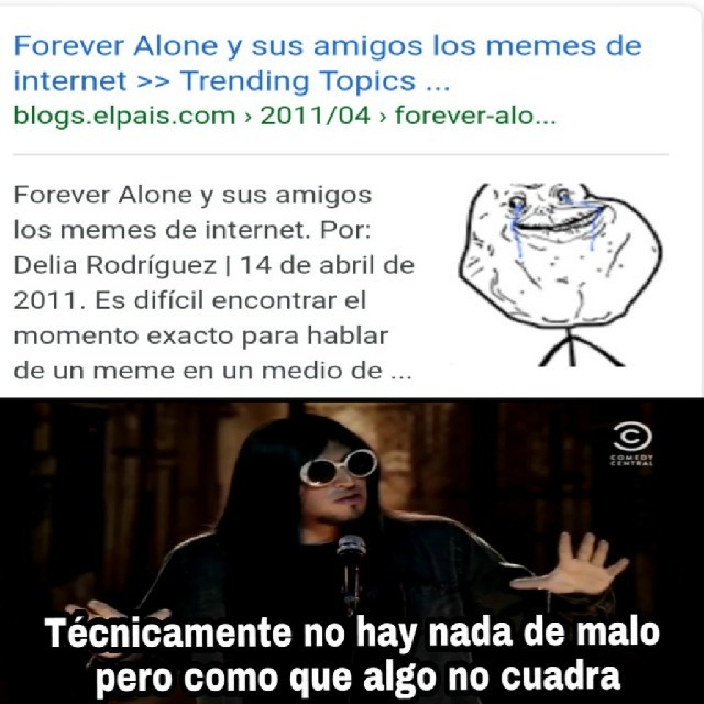 Forever alone no tiene amigos xd - meme