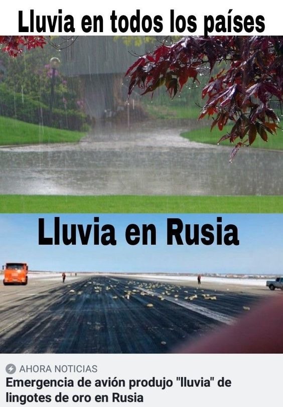 Lluvia en Rusia - meme