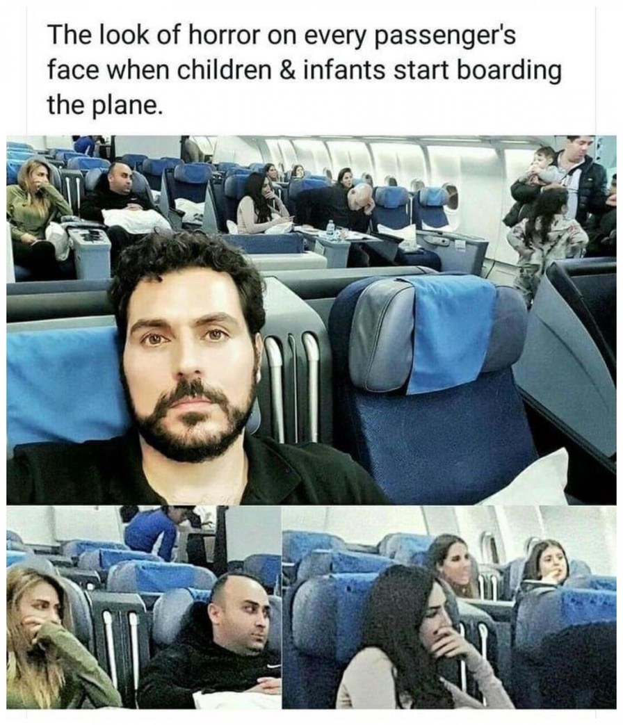 The real horror in flights - meme