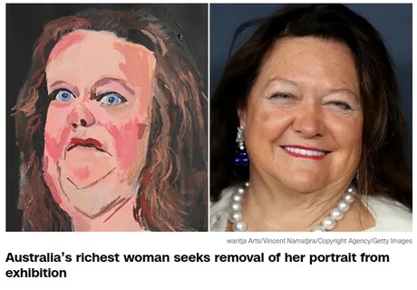 Australla's richest woman seeks removal of her from exhlbltlon - meme